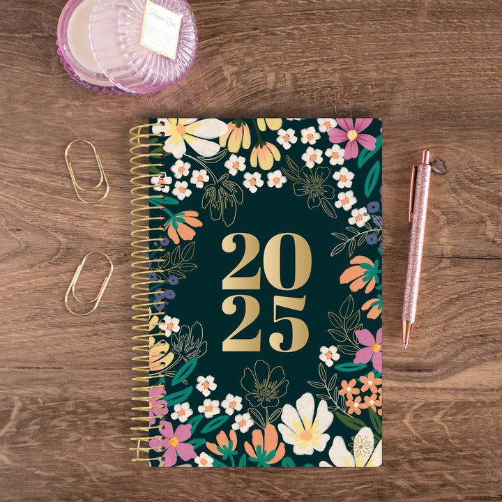 2025 Soft Cover Planner, 5.5" x 8.25", Blooming Wildly