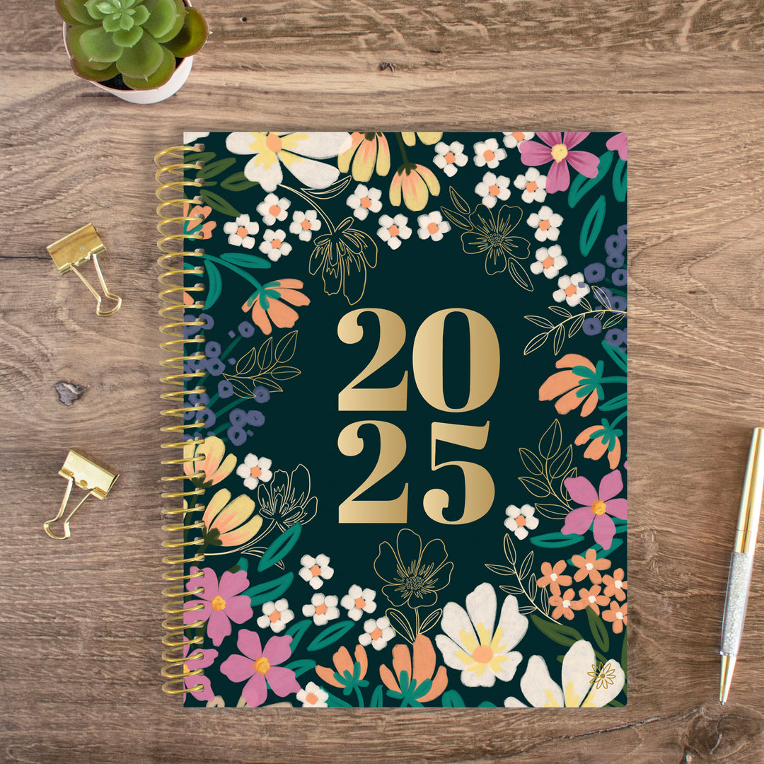 2025 Soft Cover Planner, 8.5" x 11", Blooming Wildly