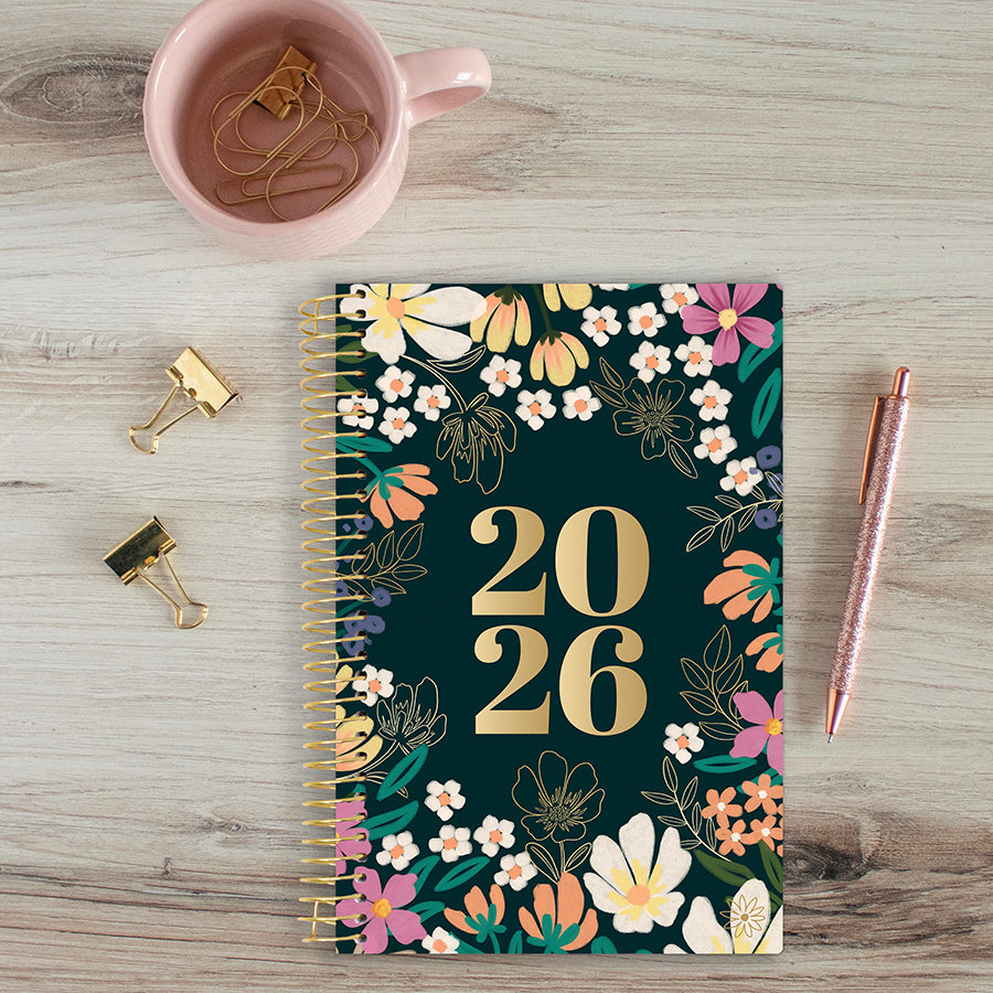 2026 Soft Cover Planner, 5.5" x 8.25", Blooming Wildly