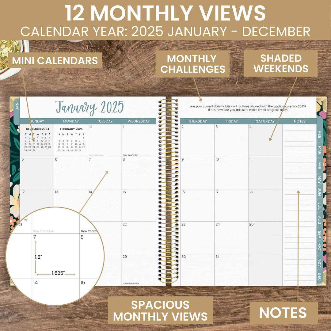 2025 Vision Planner, 7.5" x 9", Blooming Wildly