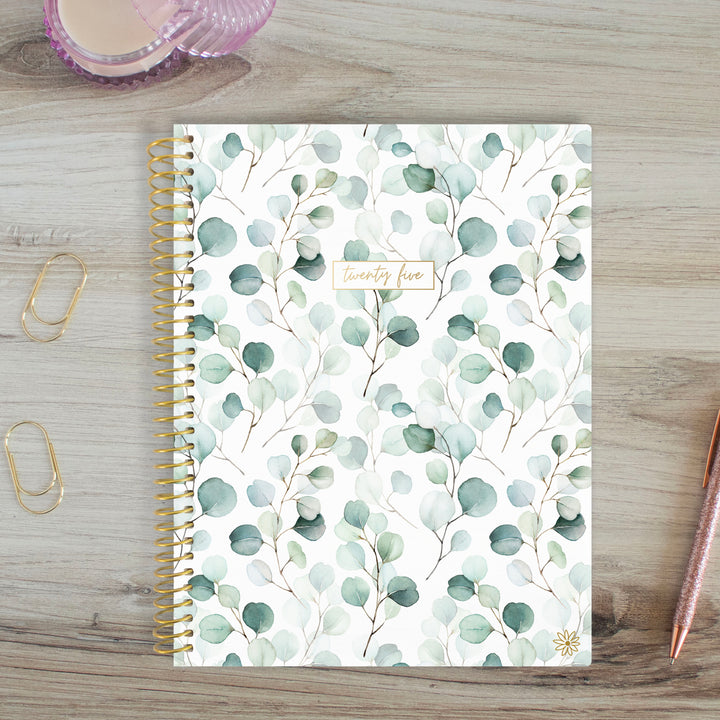 2025 Soft Cover Planner, 8.5" x 11", Boho Greenery