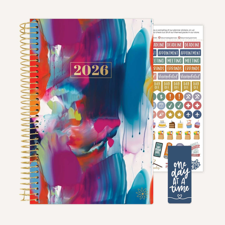 2026 Soft Cover Planner, 5.5" x 8.25", Brilliant Brushstrokes