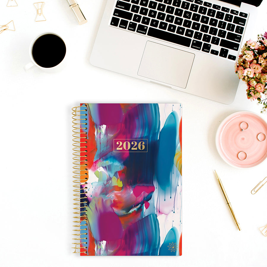 2026 Soft Cover Planner, 5.5" x 8.25", Brilliant Brushstrokes