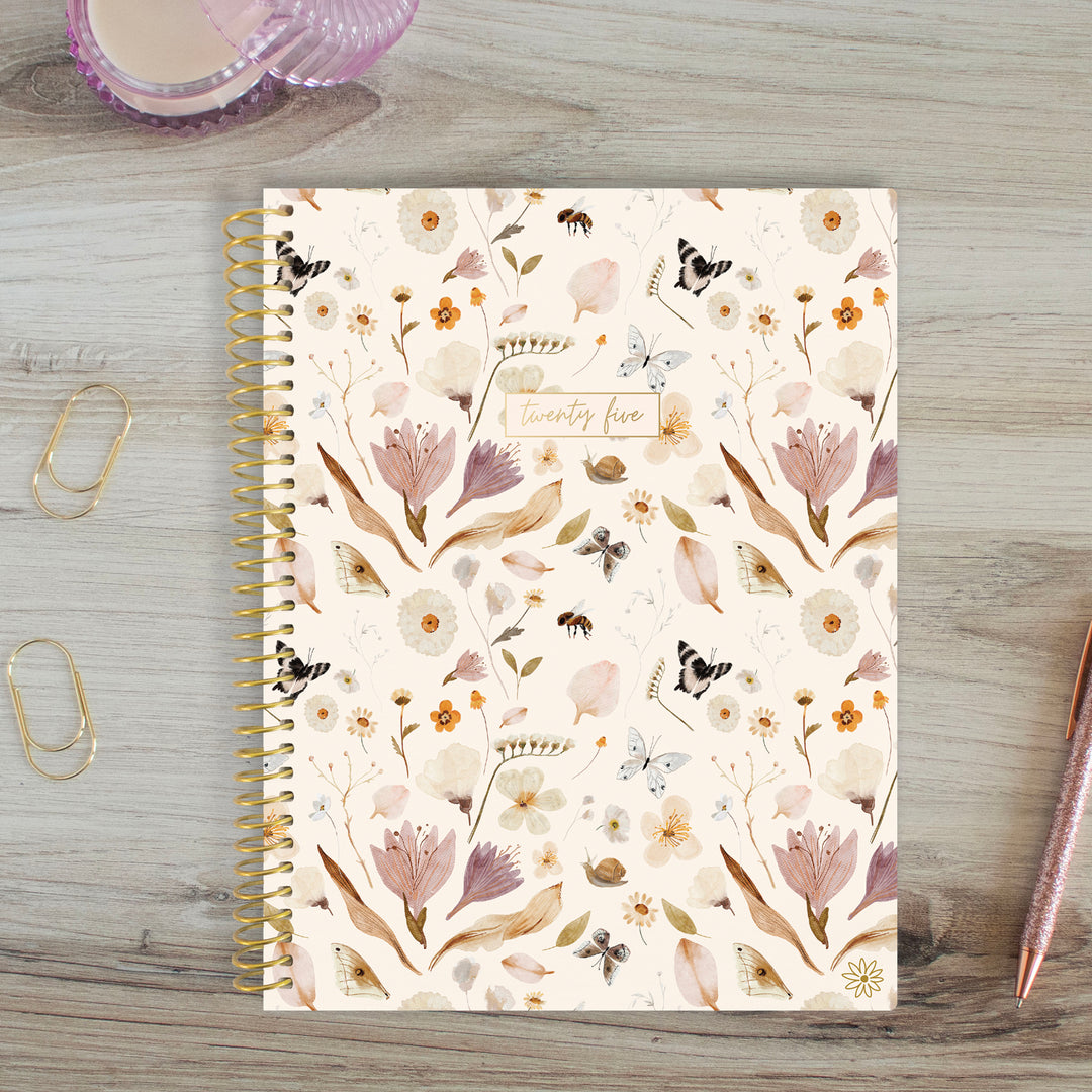 2025 Soft Cover Planner, 8.5" x 11", Butterfly Garden