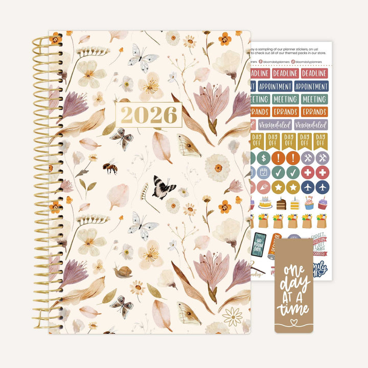 2026 Soft Cover Planner, 5.5" x 8.25", Butterfly Garden