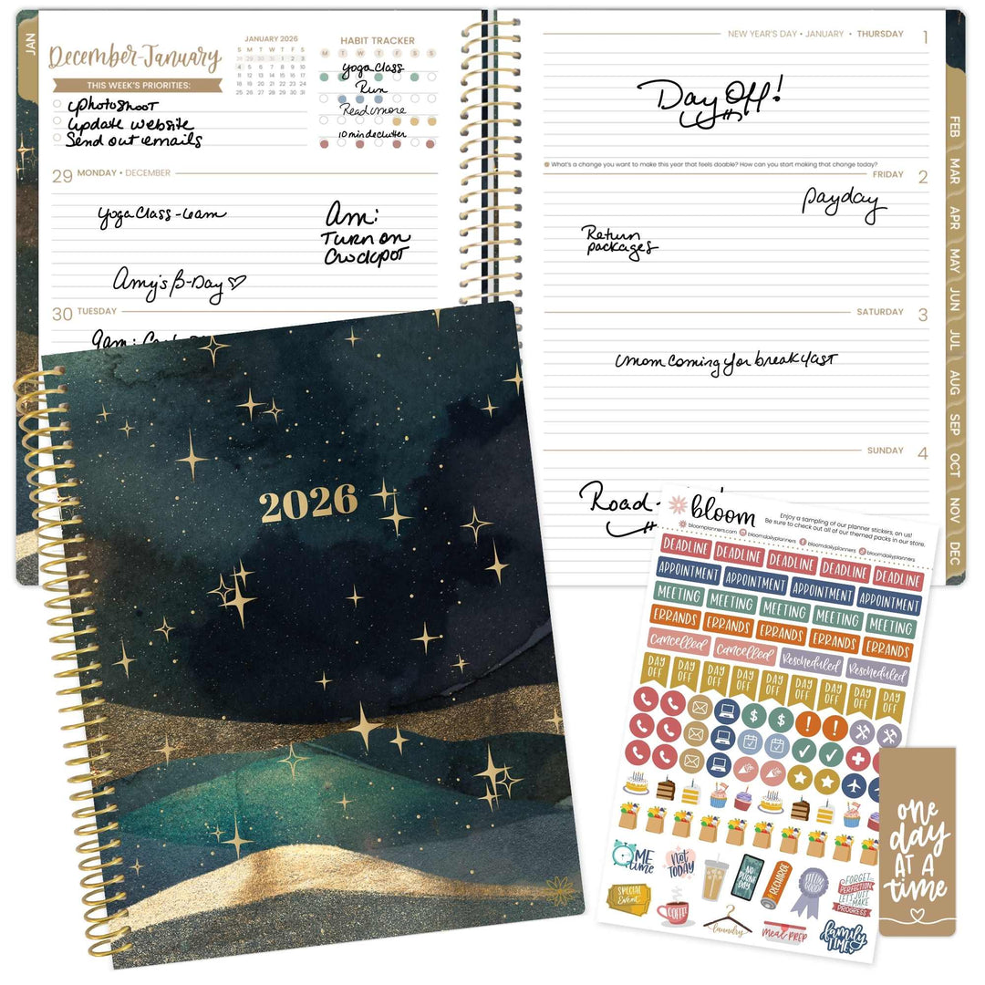 2026 Soft Cover Planner, 8.5" x 11", Celestial Skies