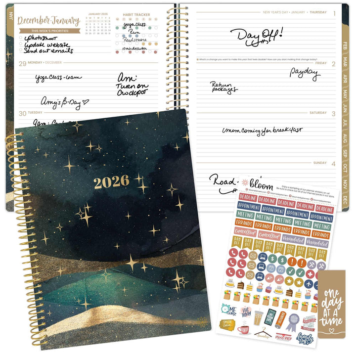 2026 Soft Cover Planner, 8.5" x 11", Celestial Skies