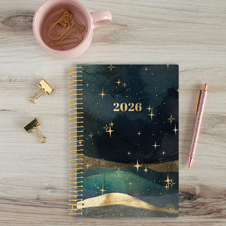 2026 Soft Cover Planner, 5.5" x 8.25", Celestial Skies