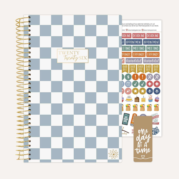 2026 Soft Cover Planner, 5.5" x 8.25", Checkered