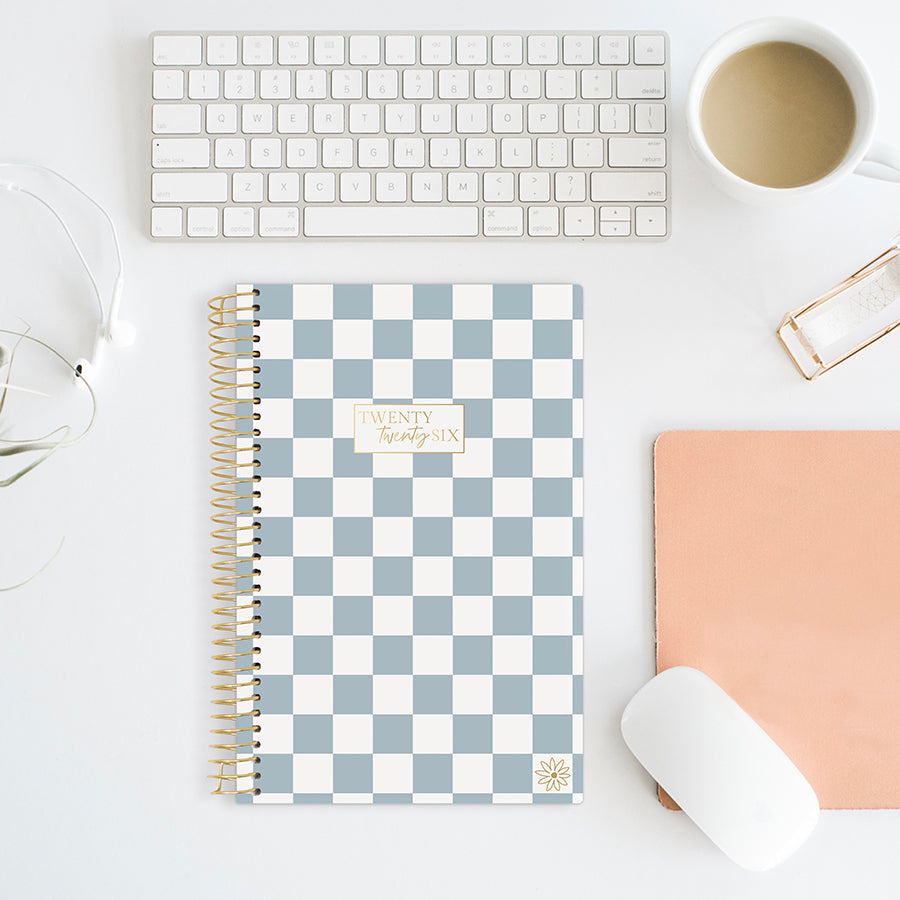 2026 Soft Cover Planner, 5.5" x 8.25", Checkered