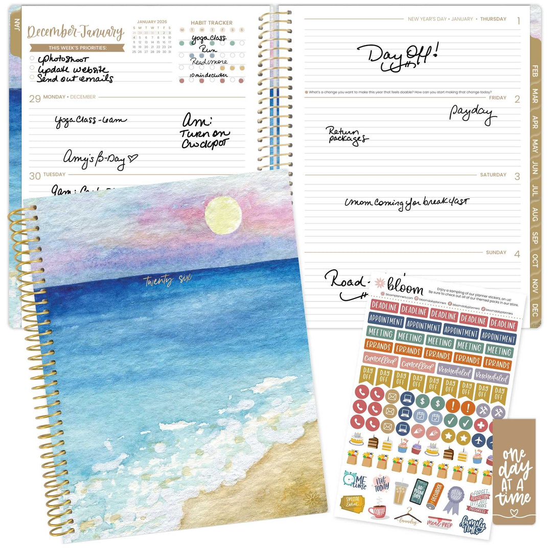 2026 Soft Cover Planner, 8.5" x 11", Coastal Calm