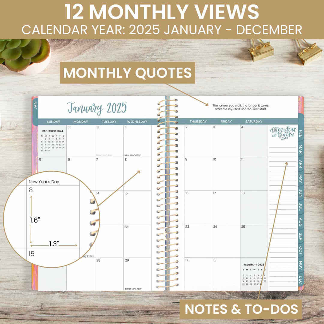 2025 Soft Cover Planner, 5.5" x 8.25", Creating A Life I Love
