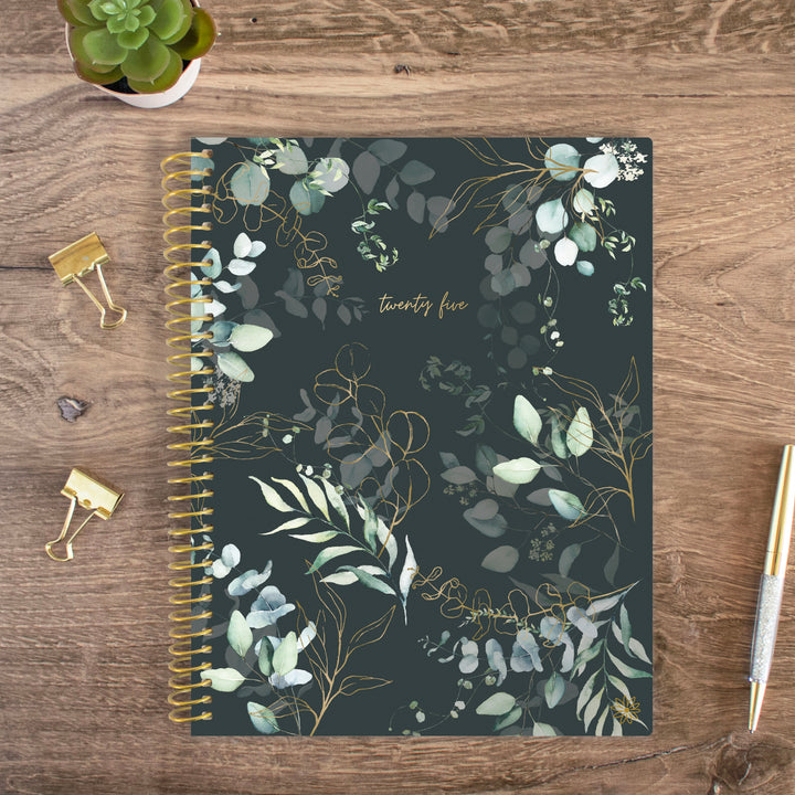 2025 Soft Cover Planner, 8.5" x 11", Eucalyptus, Green