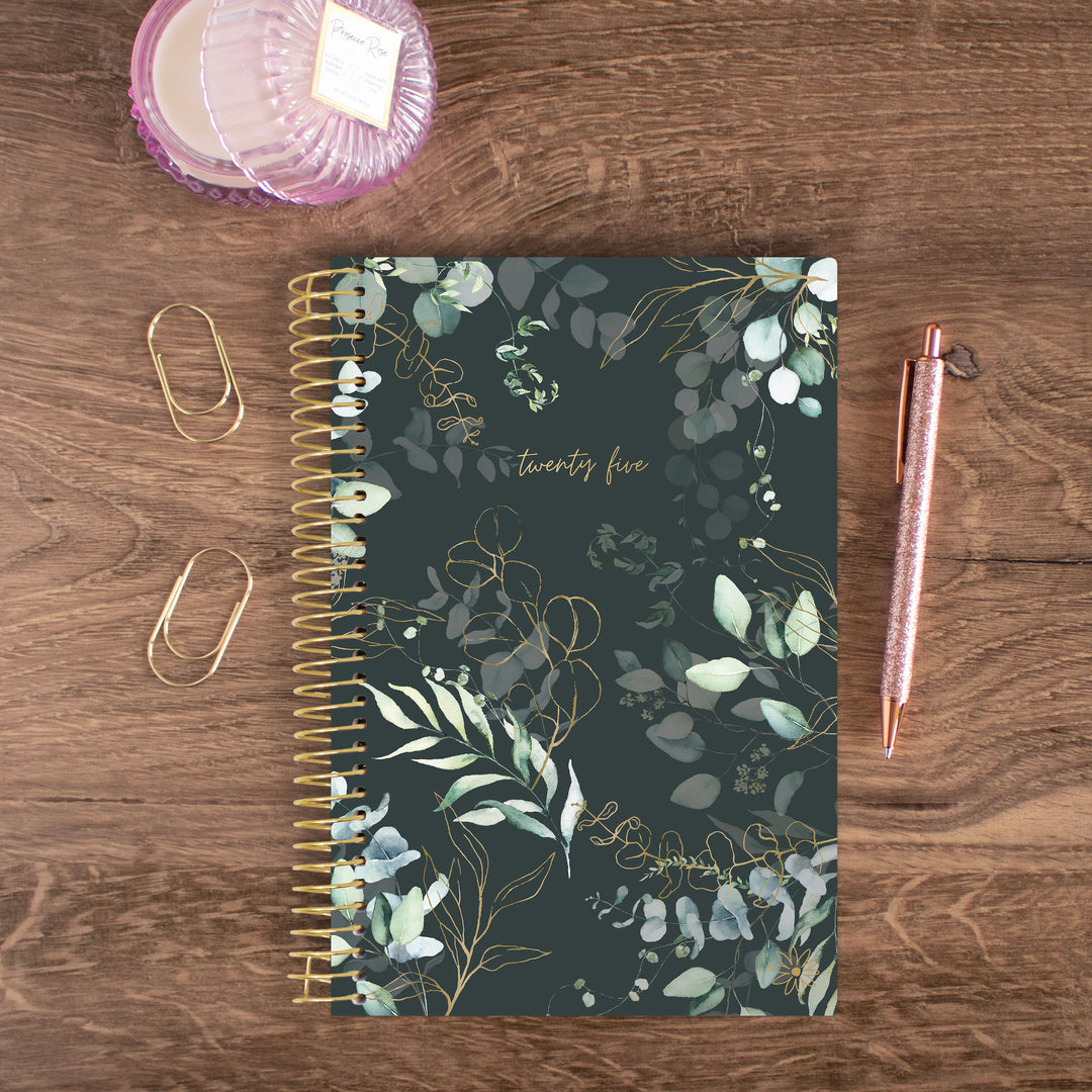 2025 Soft Cover Planner, 5.5" x 8.25", Eucalyptus, Green