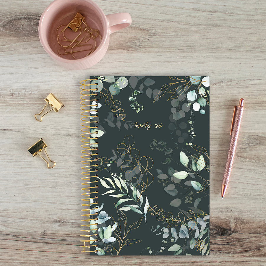 2026 Soft Cover Planner, 5.5" x 8.25", Eucalyptus, Green