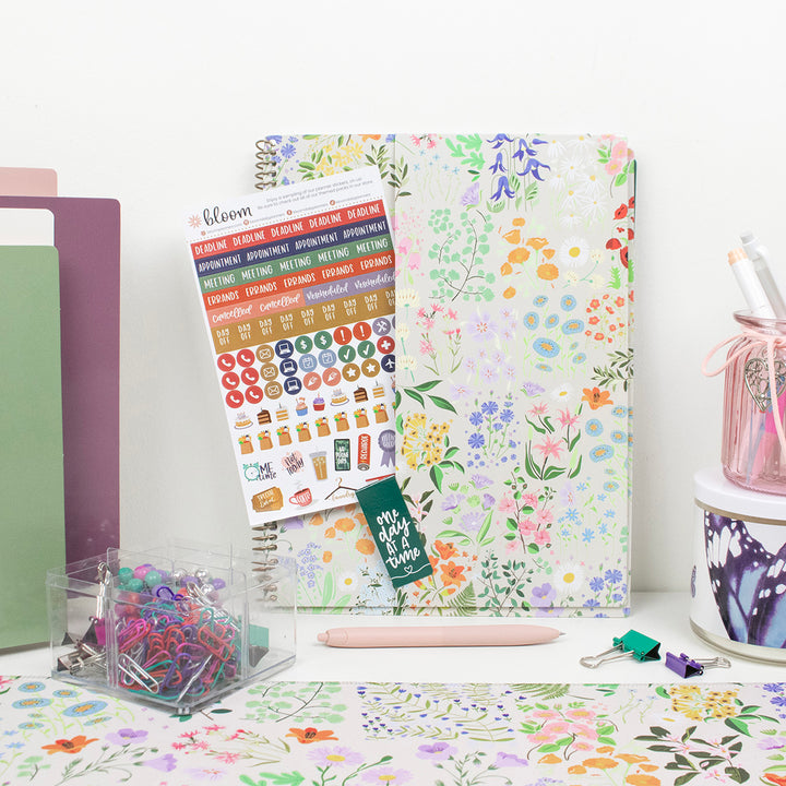 2026 Soft Cover Planner, 8.5" x 11", Garden Party, Beige