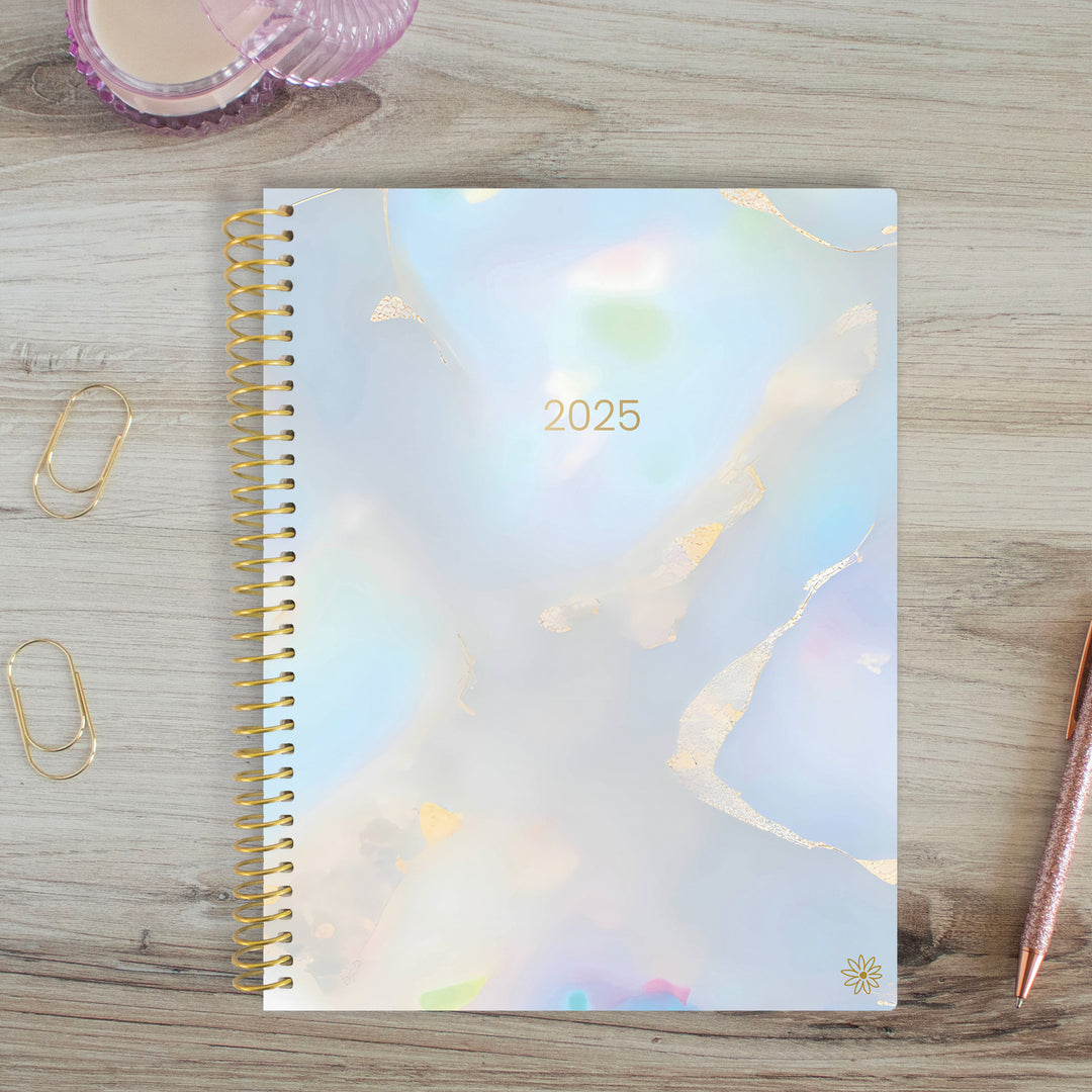 2025 Soft Cover Planner, 8.5" x 11", Iridescent Opal