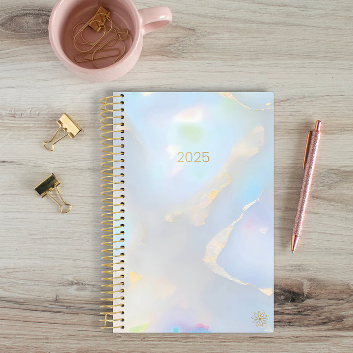 2025 Soft Cover Planner, 5.5" x 8.25", Iridescent Opal