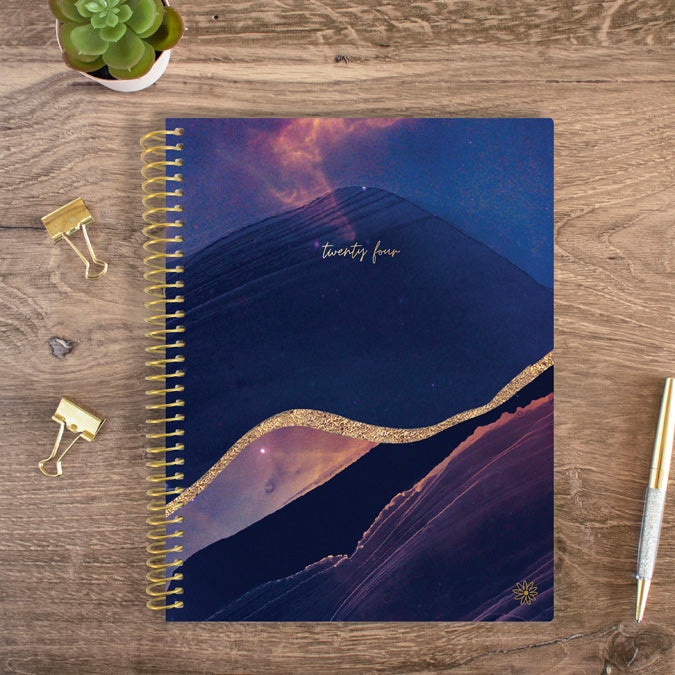 2024 Soft Cover Planner, 8.5" x 11", Midnight Mountains