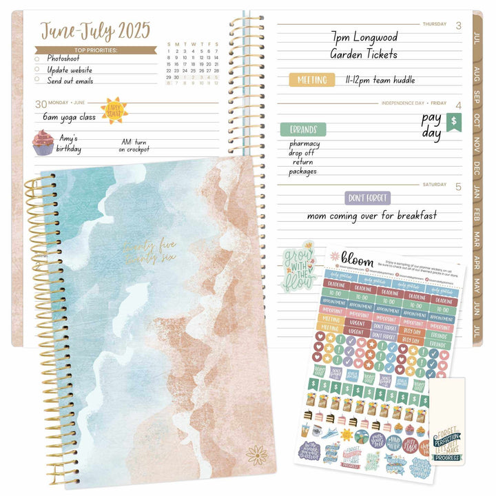 2025-26 Soft Cover Planner, 5.5" x 8.25", Ocean Oasis