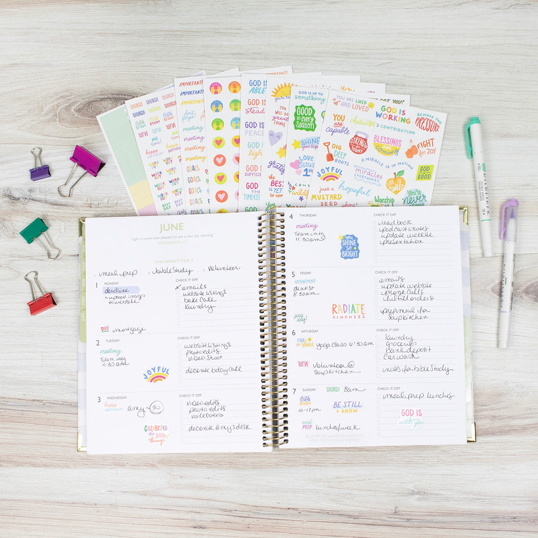 Planner Stickers, Cleerely Stated x bloom, Rooted in Faith Pack