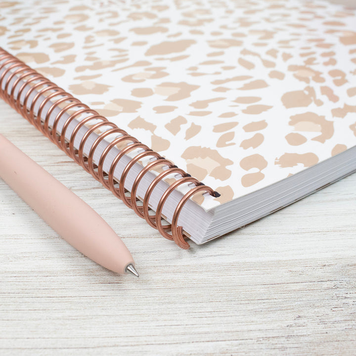2026 Soft Cover Planner, 8.5" x 11", Tan Leopard