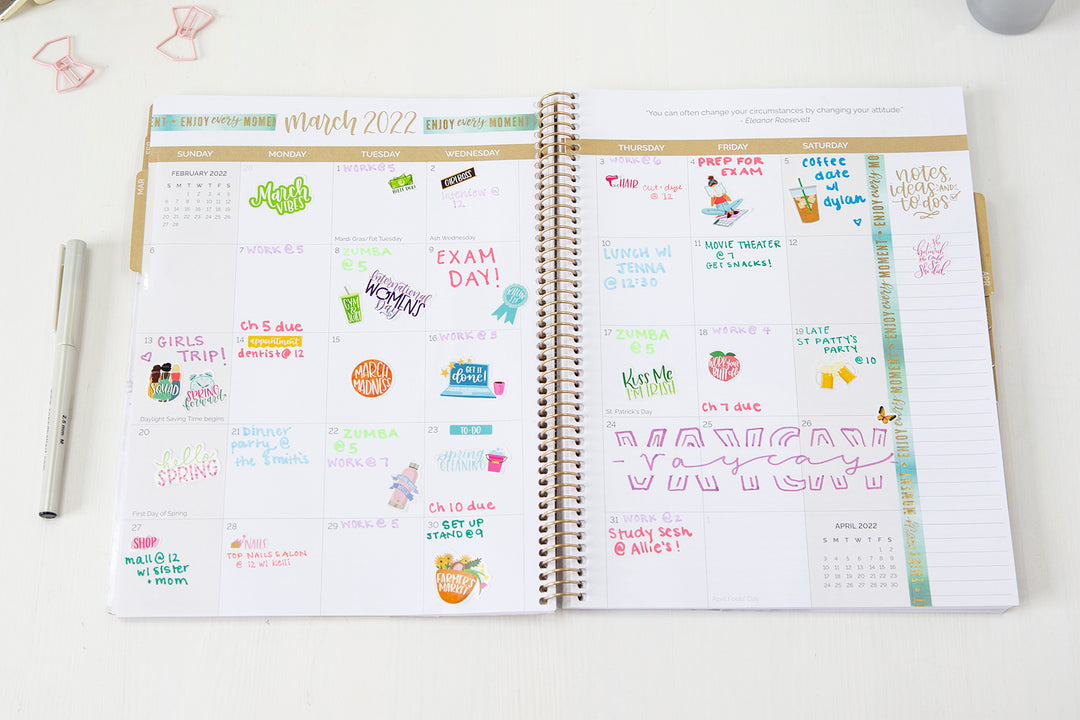 Habit Tracking Calendar, 8” x 10”, Greenery - Bloom Daily Planners