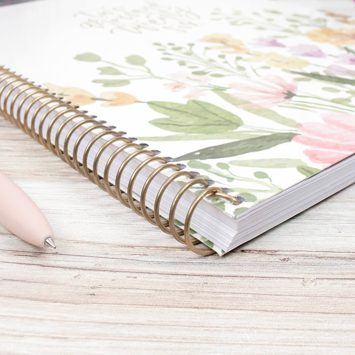 2026 Soft Cover Planner, 8.5" x 11", Beige Bouquet