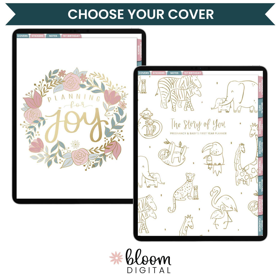 Digital Planner, Pregnancy & Baby's First Year