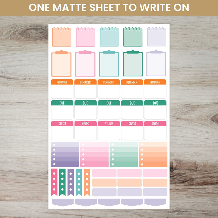 Planner Stickers, Student Pack