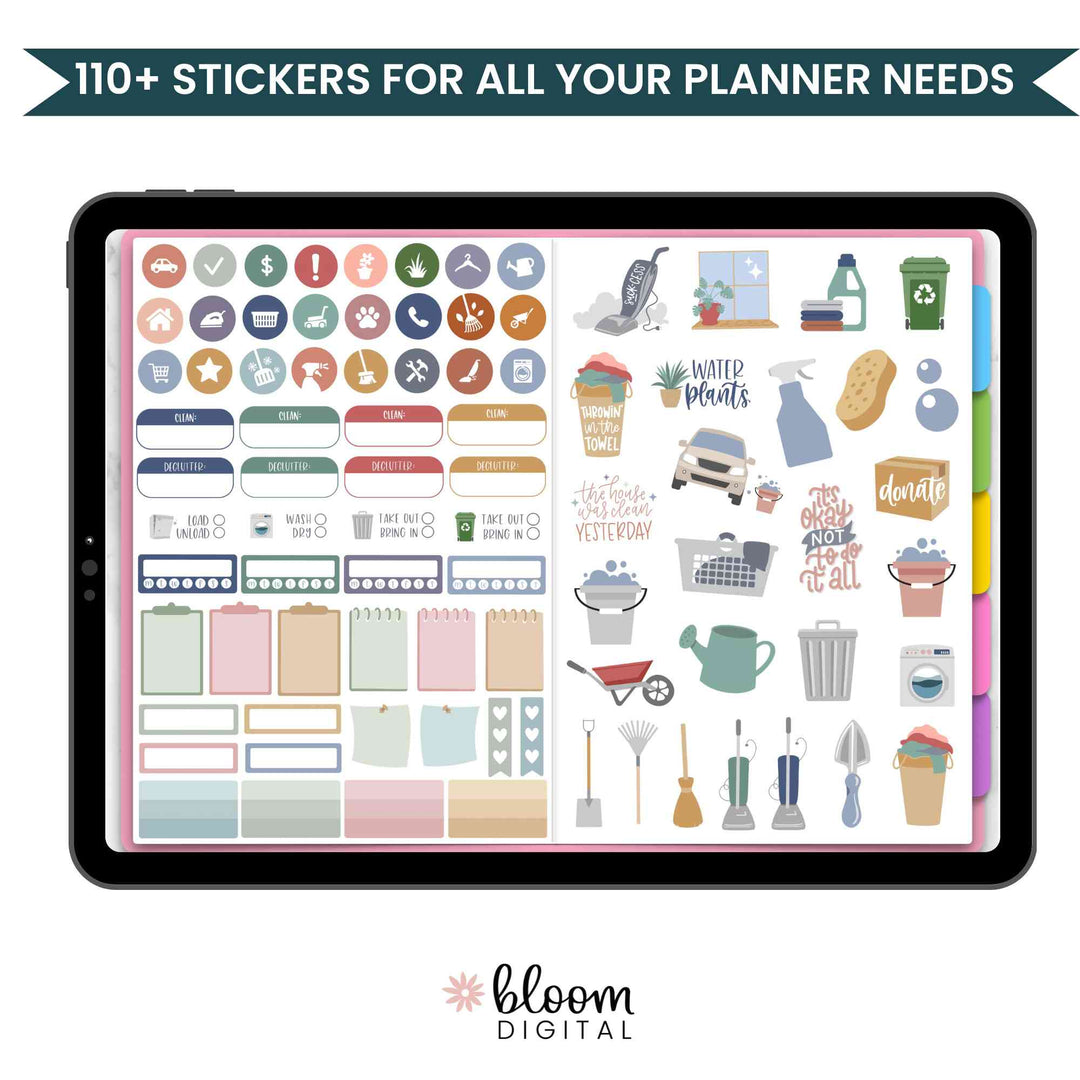 Digital Monthly Celebration Stickers for Digital Planning in GoodNotes -  bloom daily planners