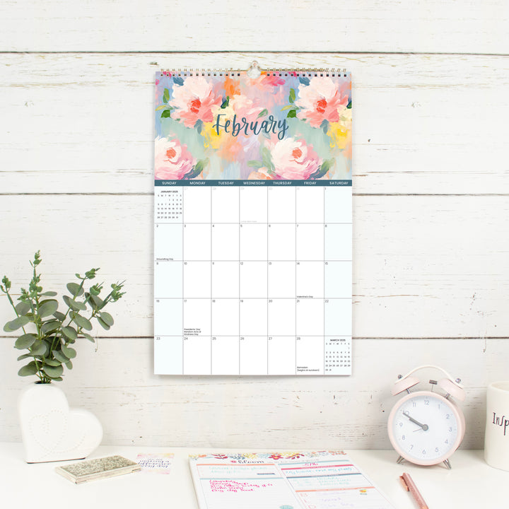 2025 Hanging Calendar, 11" x 17", Seasonal