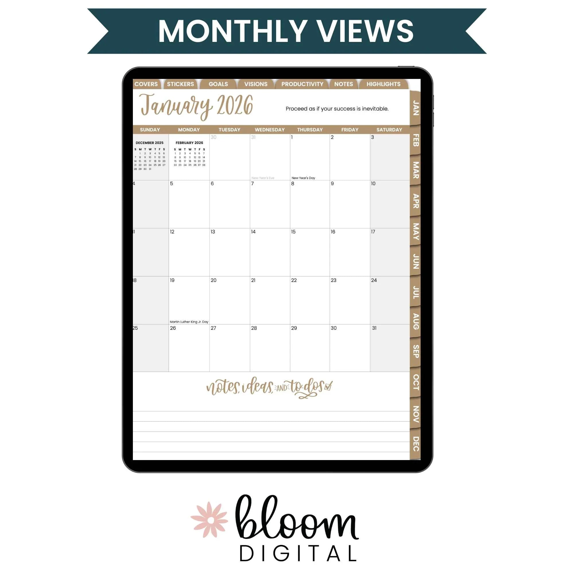 Digital Planner, Dated 2026 Classic Planner