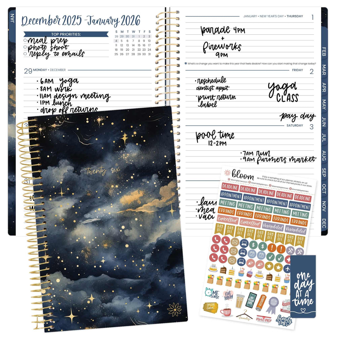 2026 Soft Cover Planner, 5.5" x 8.25", Midnight Sky