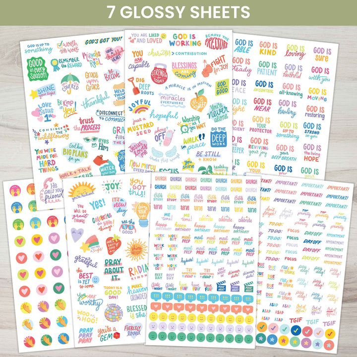Planner Stickers, Cleerely Stated x bloom, Rooted in Faith Pack