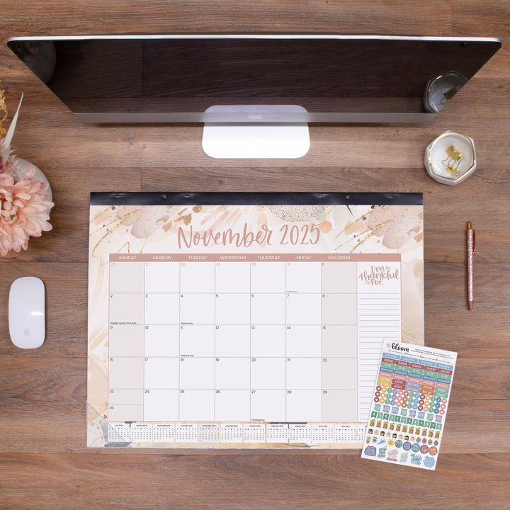 2025-26 Desk & Wall Calendar, 16" x 21", Seasonal