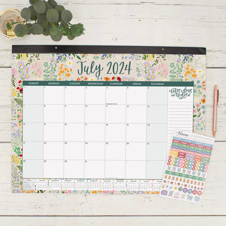 2024-25 Desk & Wall Calendar, 16" x 21", Seasonal