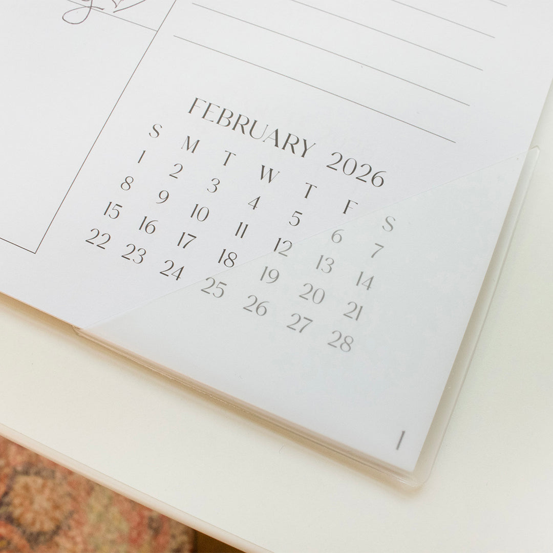 2026 Desk & Wall Calendar, 16" x 21", Seasonal Florals