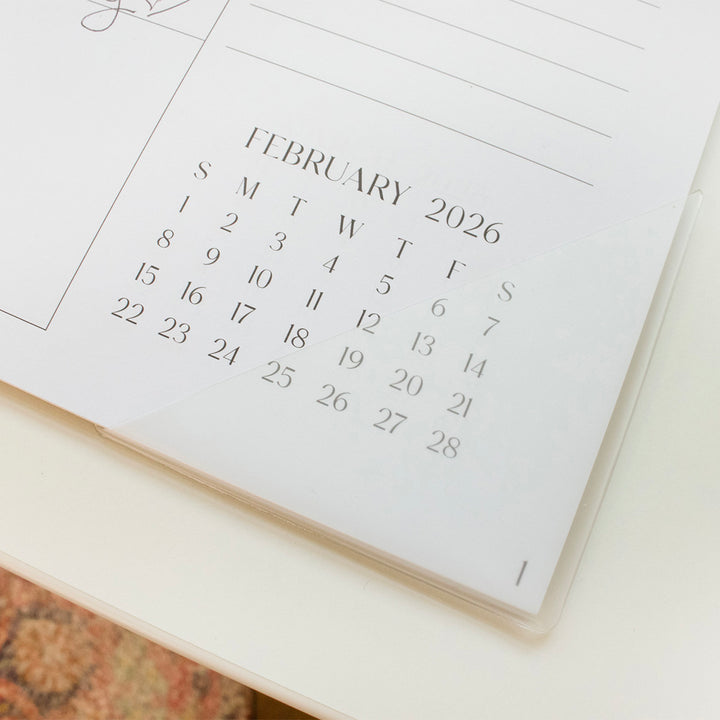 2026 Desk & Wall Calendar, 16" x 21", Seasonal Florals