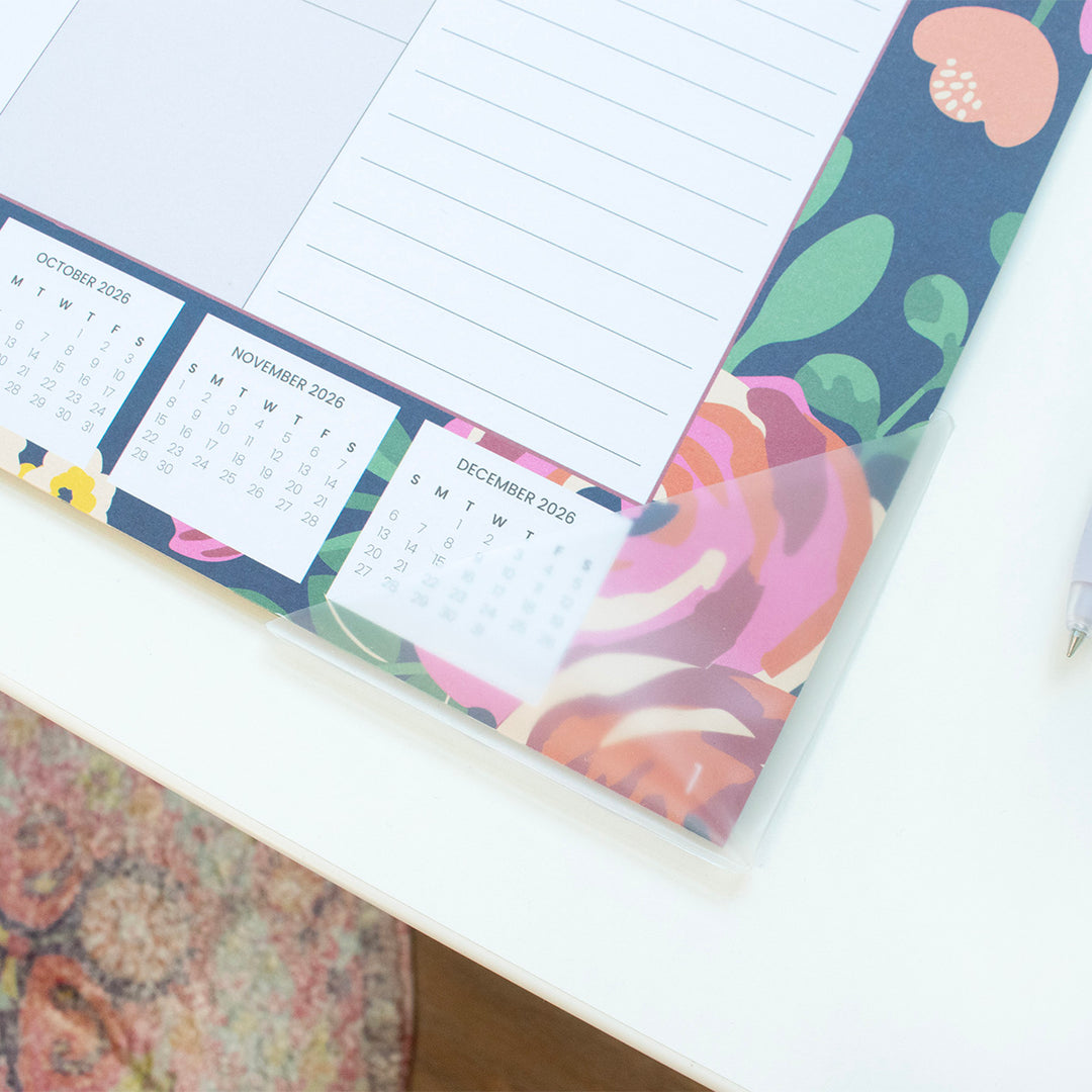 2026 Desk & Wall Calendar, 16" x 21", Vintage Floral