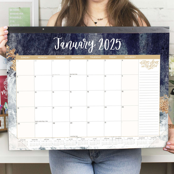2025 Desk Calendar, 16" x 21", Watercolor