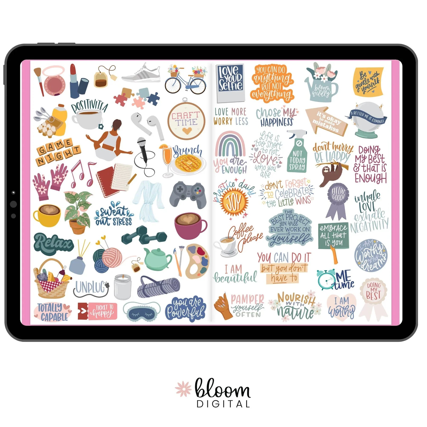 Rest Stickers Rest is Self-Care Digital Stickers for GoodNotes & More – bloom daily ...