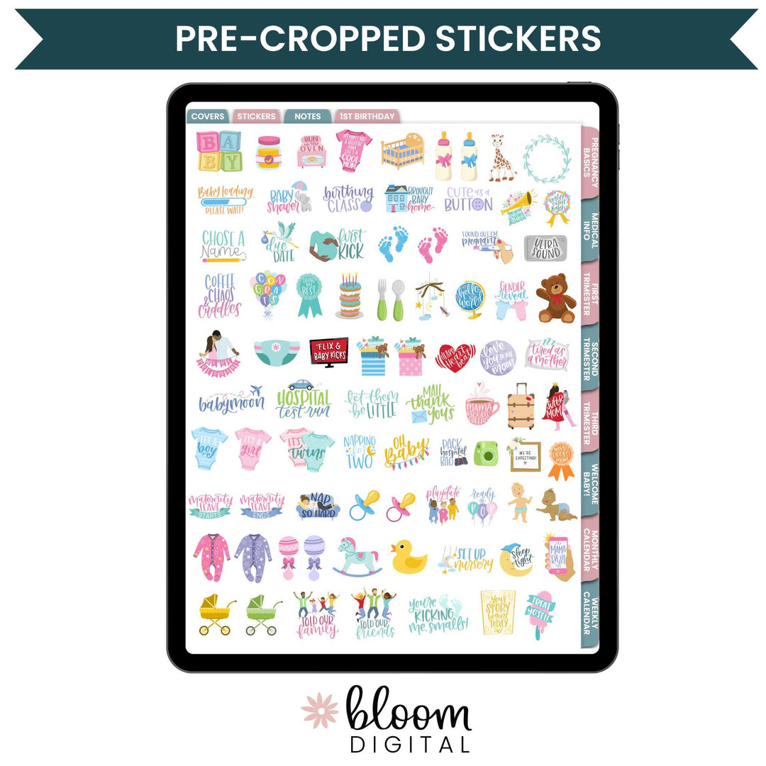 Digital Planner, Pregnancy & Baby's First Year