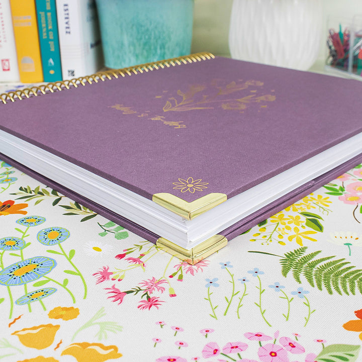 6-Month Undated Daily To-Do Planner, 7” x 9”, Purple Linen