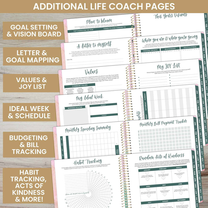 2025 Soft Cover Planner, 8.5" x 11", Alcohol Ink