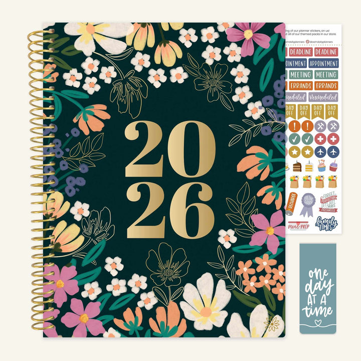 2026 Soft Cover Planner, 8.5" x 11", Blooming Wildly
