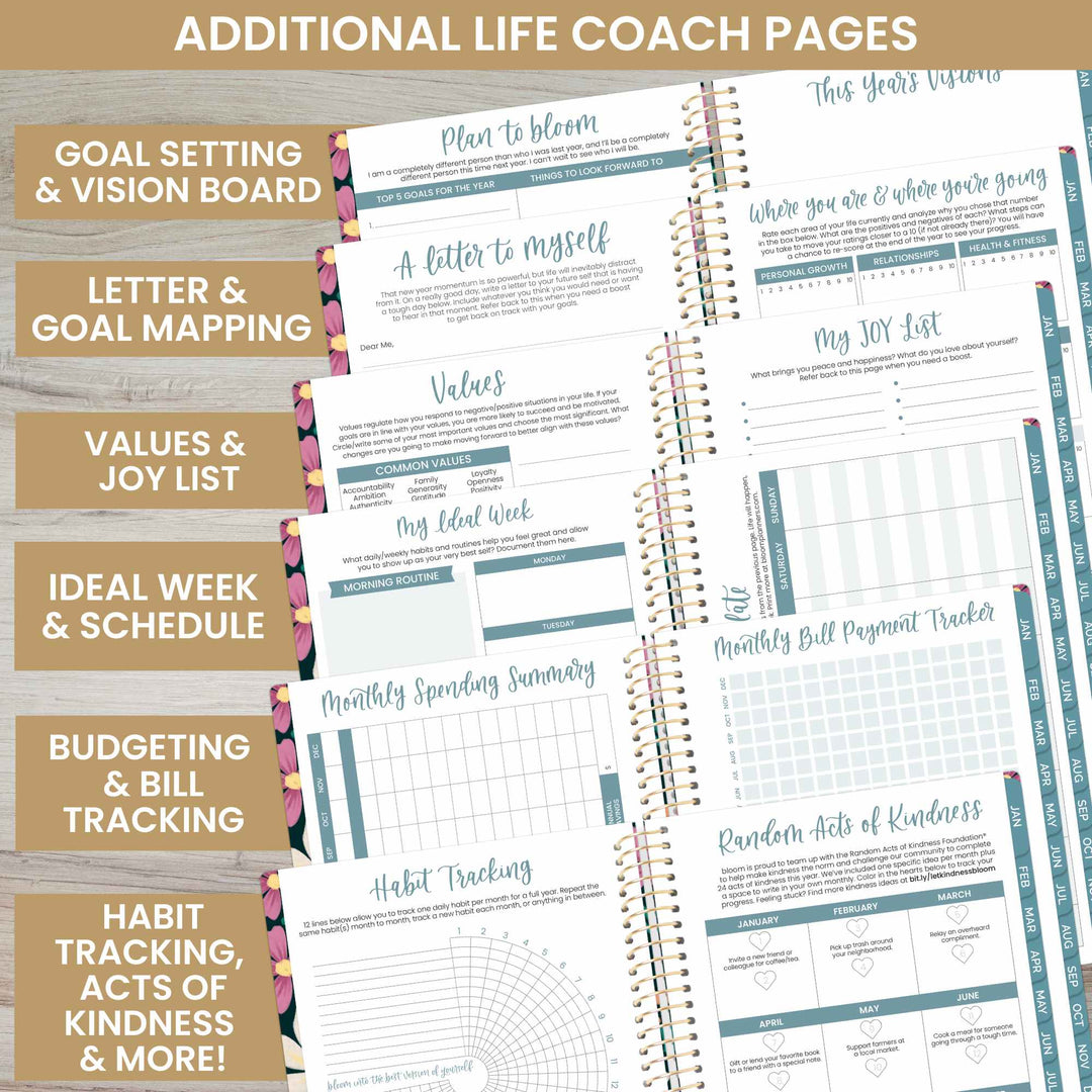 2025 Soft Cover Planner, 5.5" x 8.25", Blooming Wildly