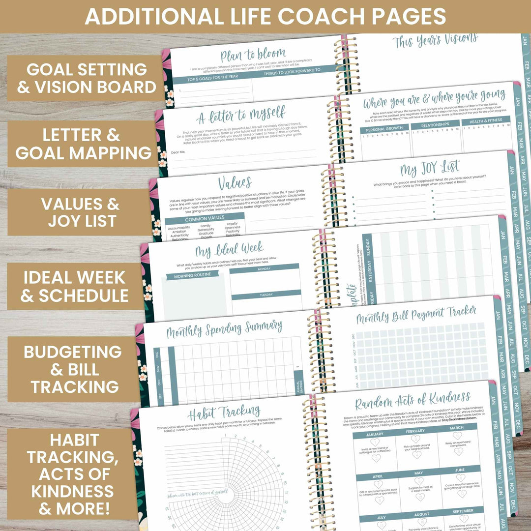 2025 Soft Cover Planner, 8.5" x 11", Blooming Wildly