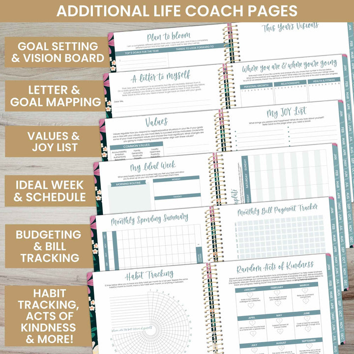 2025 Soft Cover Planner, 8.5" x 11", Blooming Wildly