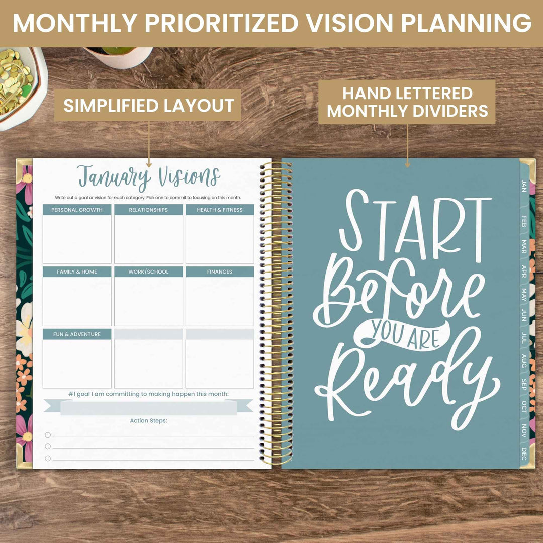 2025 Vision Planner, 7.5" x 9", Blooming Wildly